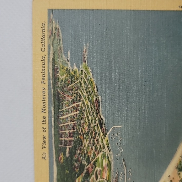 Air View of the Monterey Peninsula Vintage Curt Teich & Co. Postcard - Picture 4 of 6